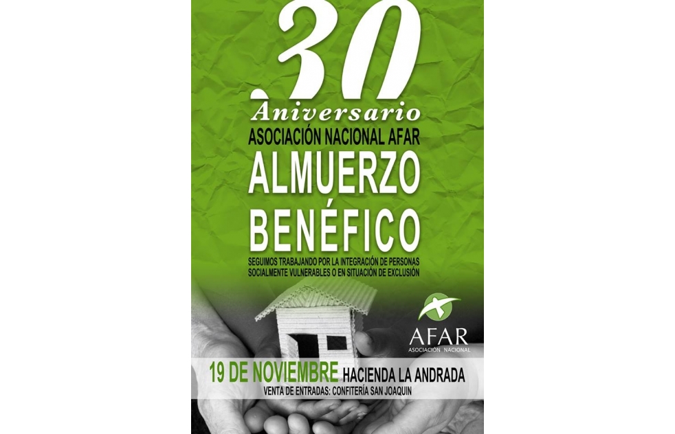 AFAR celebra sus 30 aos con un almuerzo benfico apadrinado por el actor Antonio de la Torre