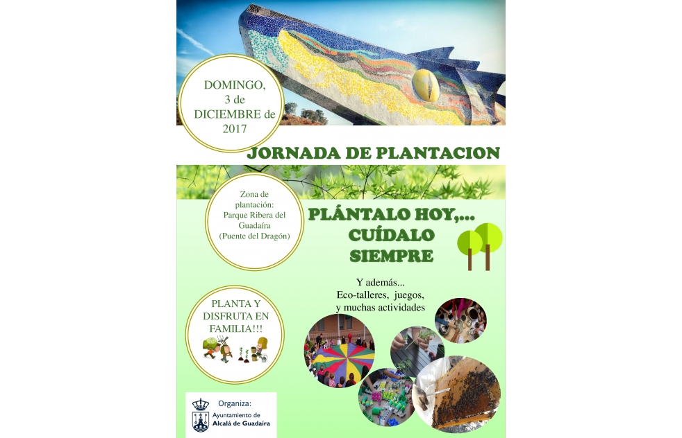 Jornada de plantacin de rboles en la ribera del Guadara abierta a la participacin ciudadana
