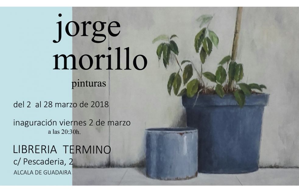 Exposicin de pinturas de Jorge Morillo en la librera Trmino