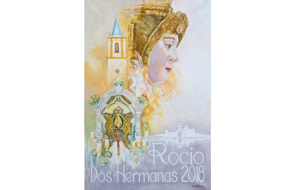 Cartel del pintor alcalareo Isidoro Villalba para el Roco de Dos Hermanas