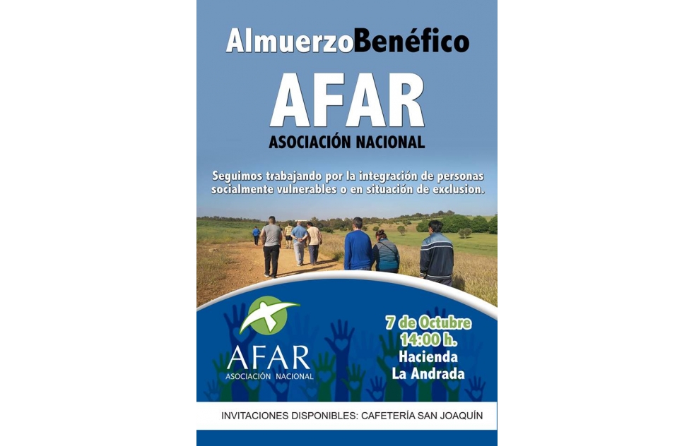 Almuerzo solidario de la Asociacin AFAR, el 7 de octubre en La Andrada