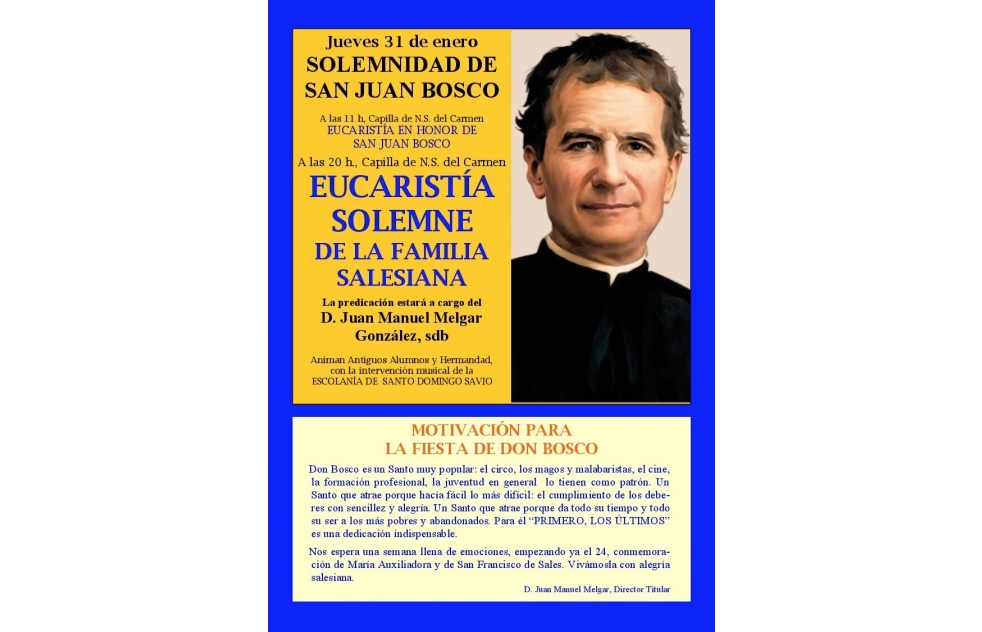 La Familia Salesiana celebra la festividad de San Juan Bosco