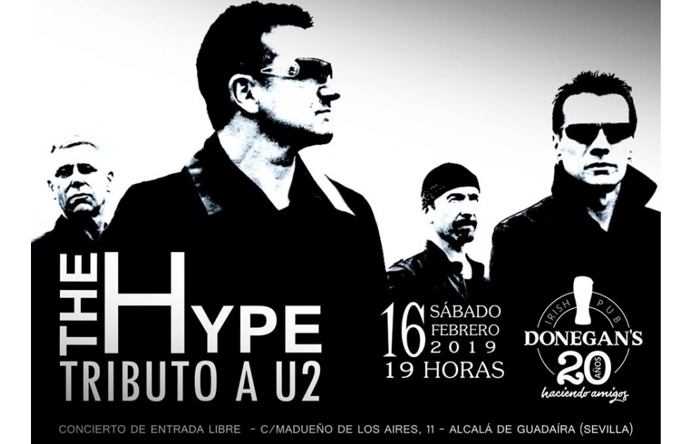 The Hype y su tributo a U2 este sbado en Donegans