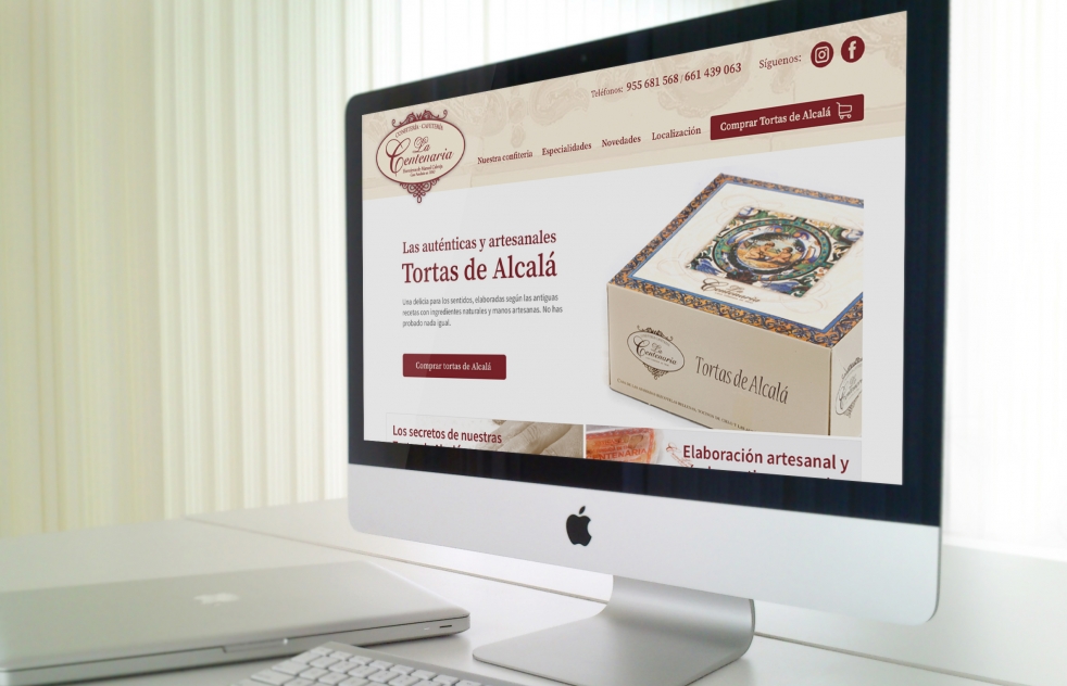Nueva web de la Confitera La Centenaria, que incluye la venta online de las Tortas de Alcal