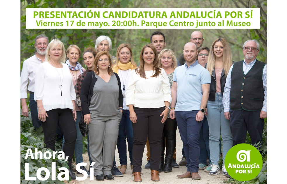 Andaluca Por S presenta este viernes en el Parque Centro su candidatura y su Programa de Gobierno