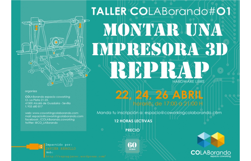 COLABorando organiza un taller para construir una impresora 3D RepRap