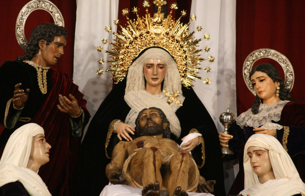 Altar de quinario del Santo Entierro. Galera grfica de Alejandro Caldern