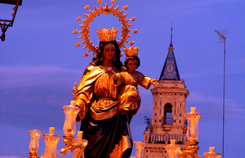 Visita de Mara Auxiliadora y San Juan Bosco a la Virgen del guila