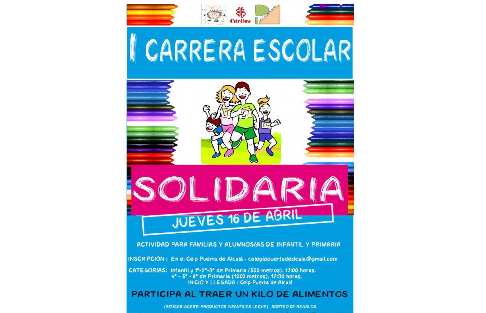  Carrera escolar solidaria en el colegio Puerta de Alcal